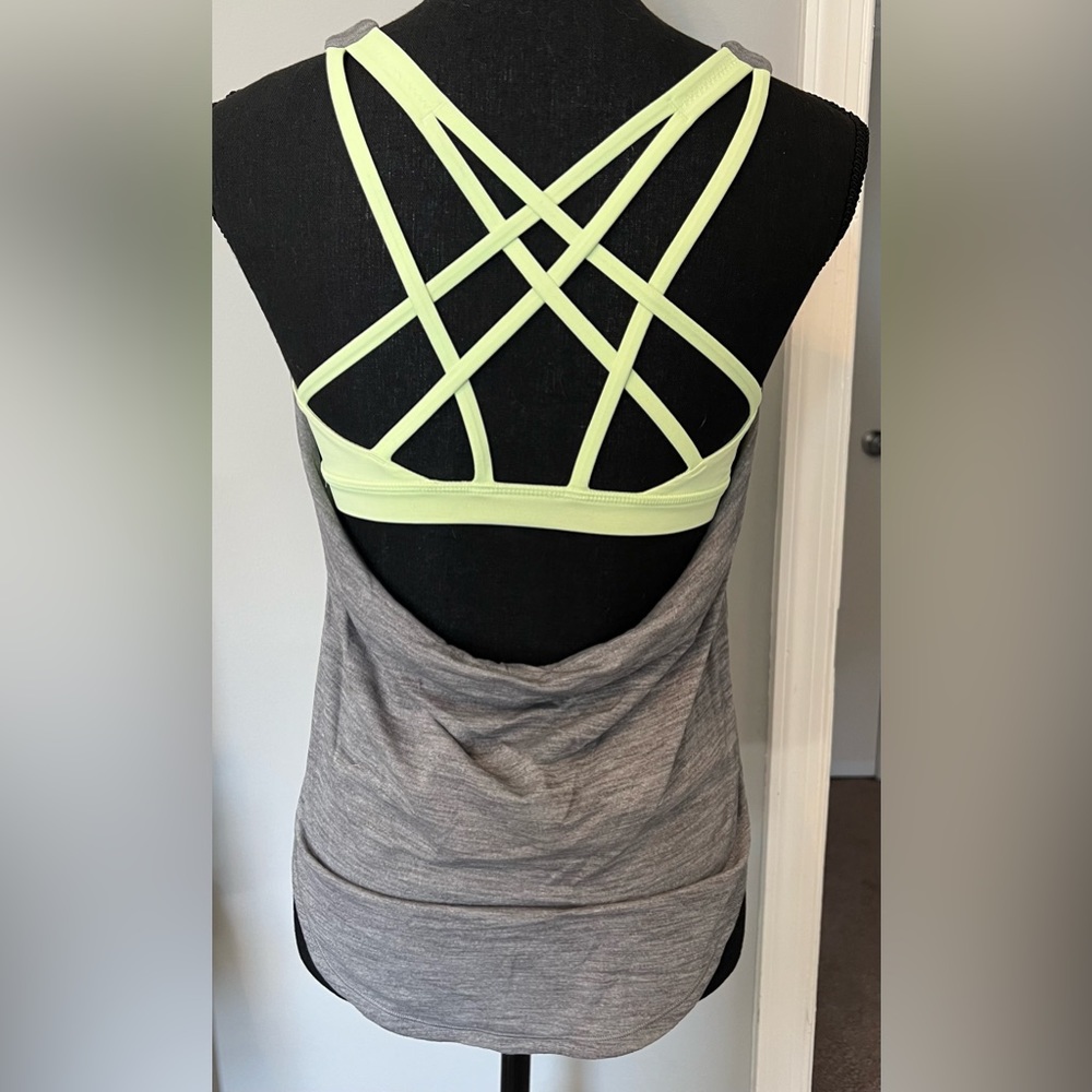 Lululemon built in bra open back tank